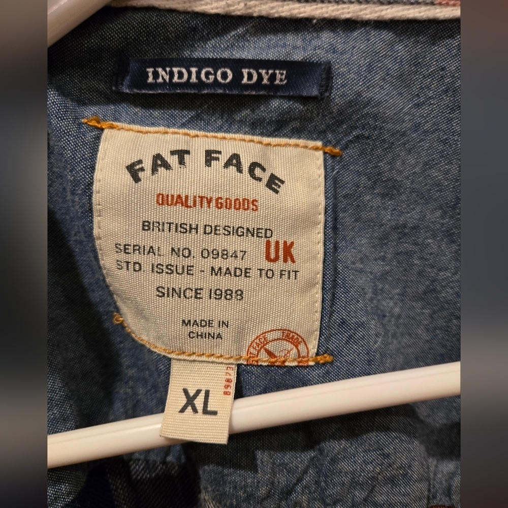 Fat Face Button Up Cotton Plaid XL Gorpcore  Heritage Travel Beach EUC Hike Trip - Picture 9 of 11